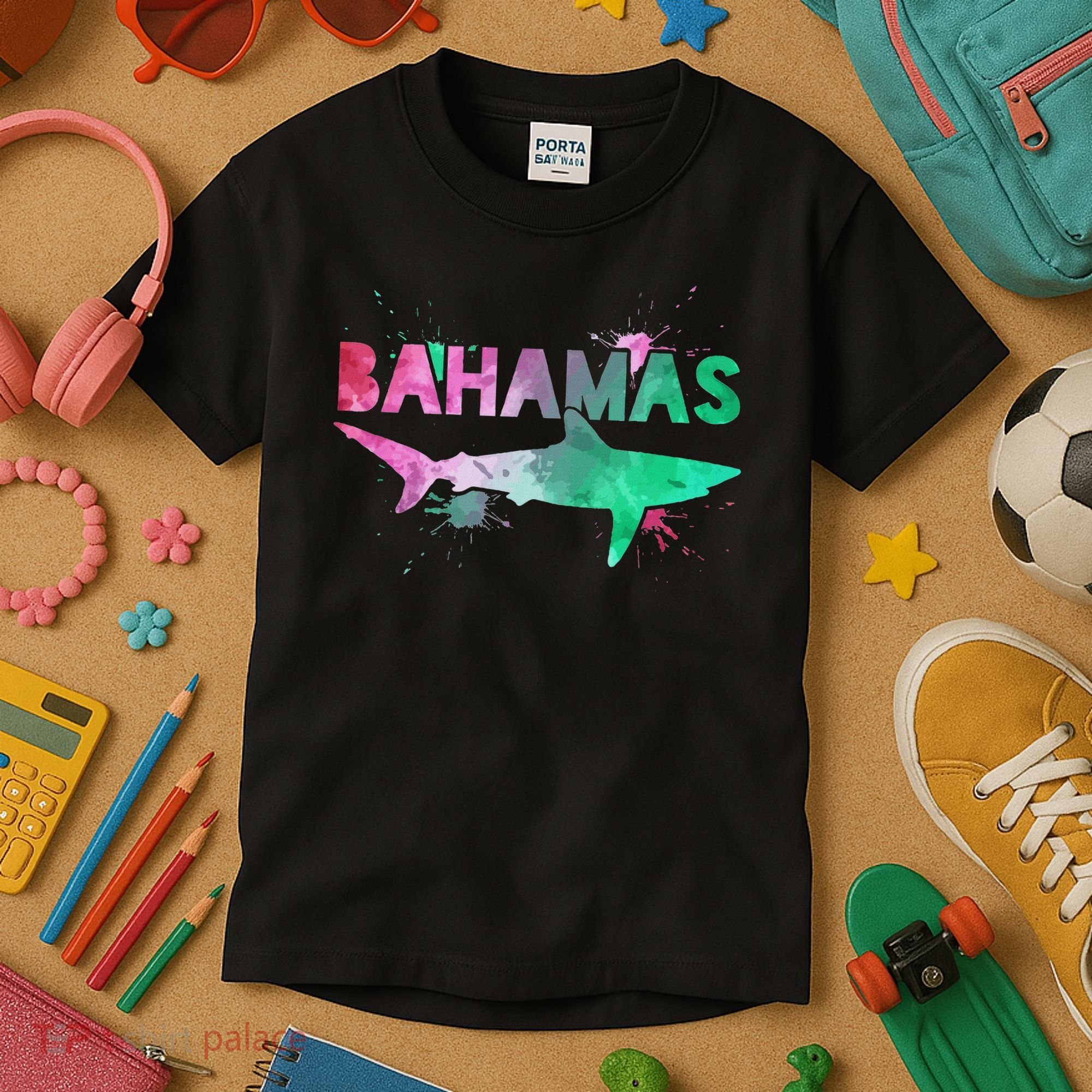 Bahamas Shark Diving Surfer Souvenir Gift Kids T-Shirt