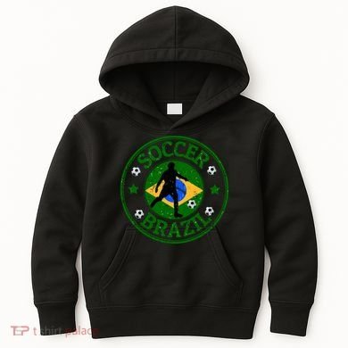 Brazil Soccer Design Kids Hoodie
