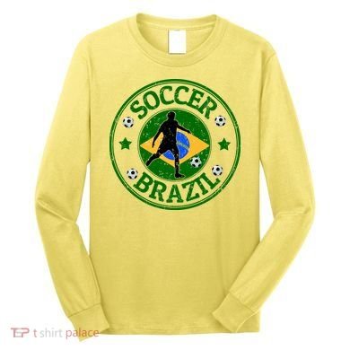 Brazil Soccer Design Long Sleeve Shirt