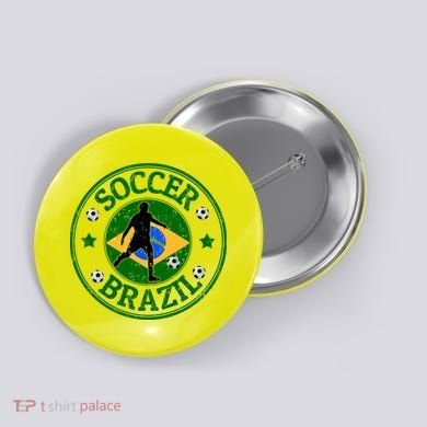 Brazil Soccer Design Button