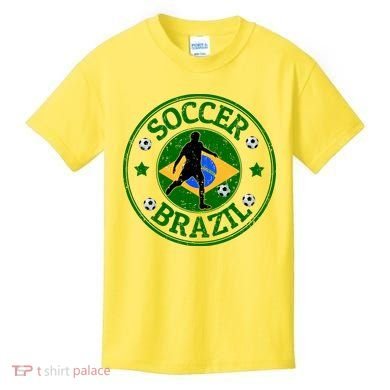 Brazil Soccer Design Kids T-Shirt