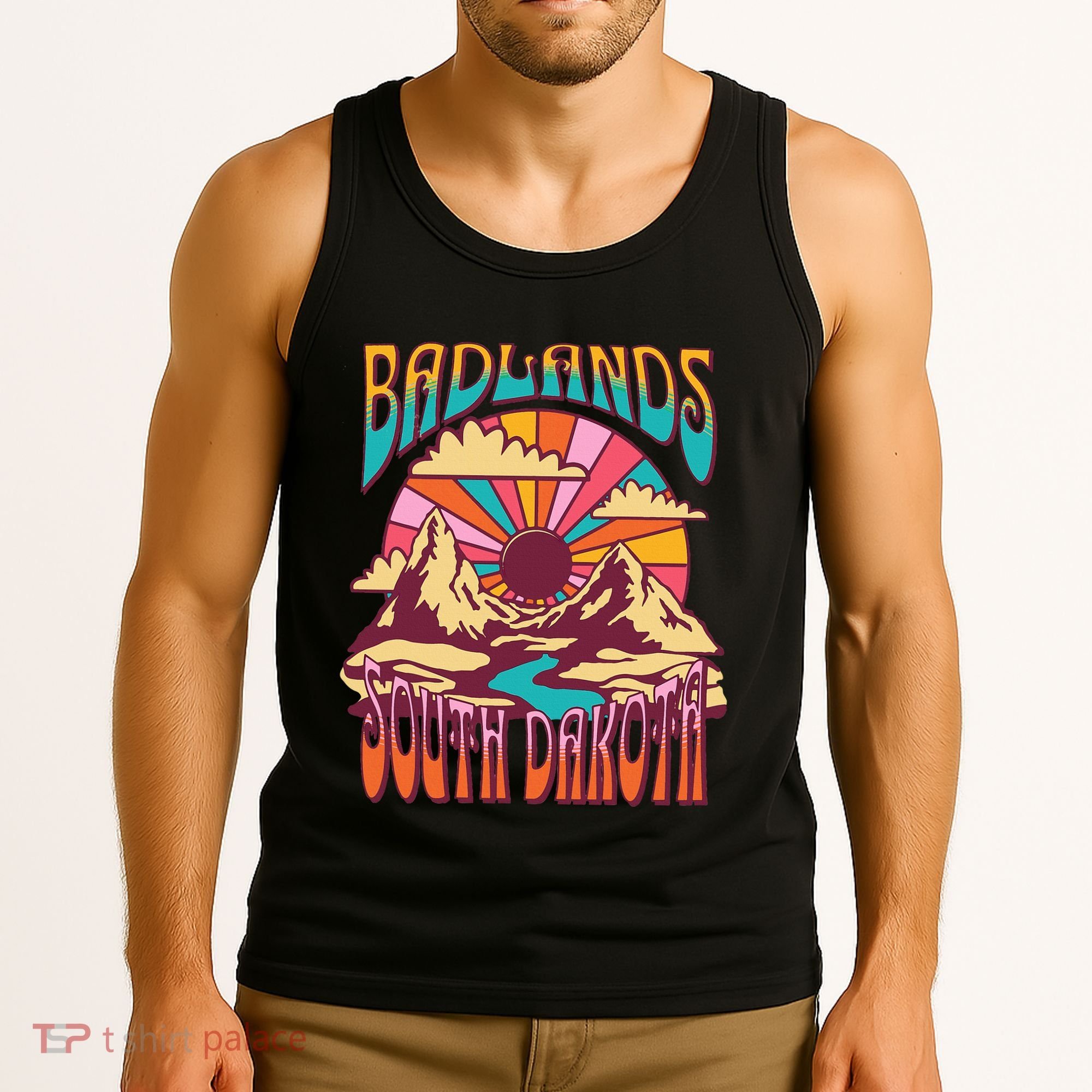 Badlands South Dakota Nature Hiking Mountains Outdoors Tank Top