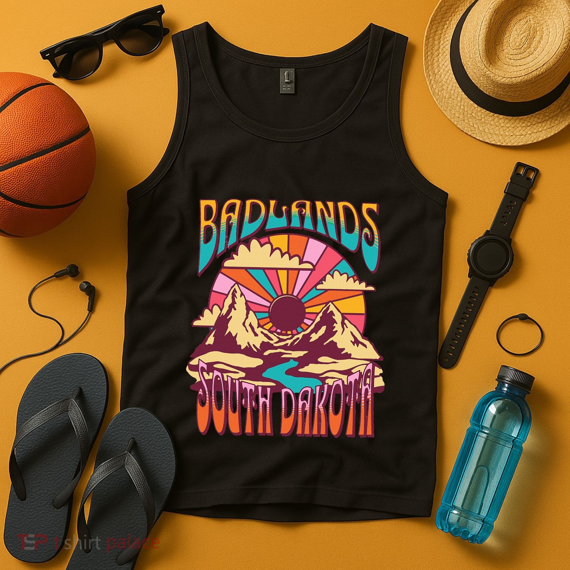 Badlands South Dakota Nature Hiking Mountains Outdoors Tank Top