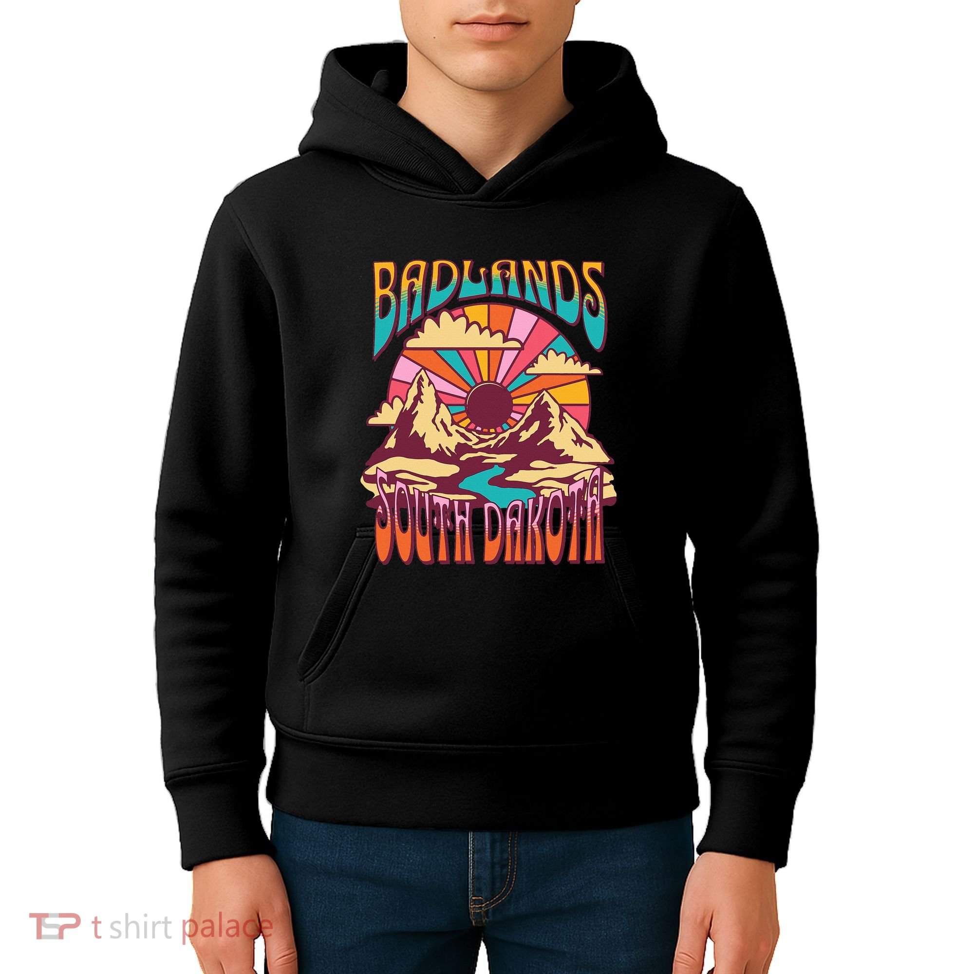 Badlands South Dakota Nature Hiking Mountains Outdoors Kids Hoodie