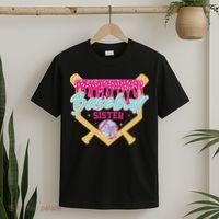 Baseball Sister Drip Ice Cream Baseball Game Day T-Shirt thumb 2