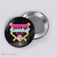 Baseball Sister Drip Ice Cream Baseball Game Day Button thumb 0