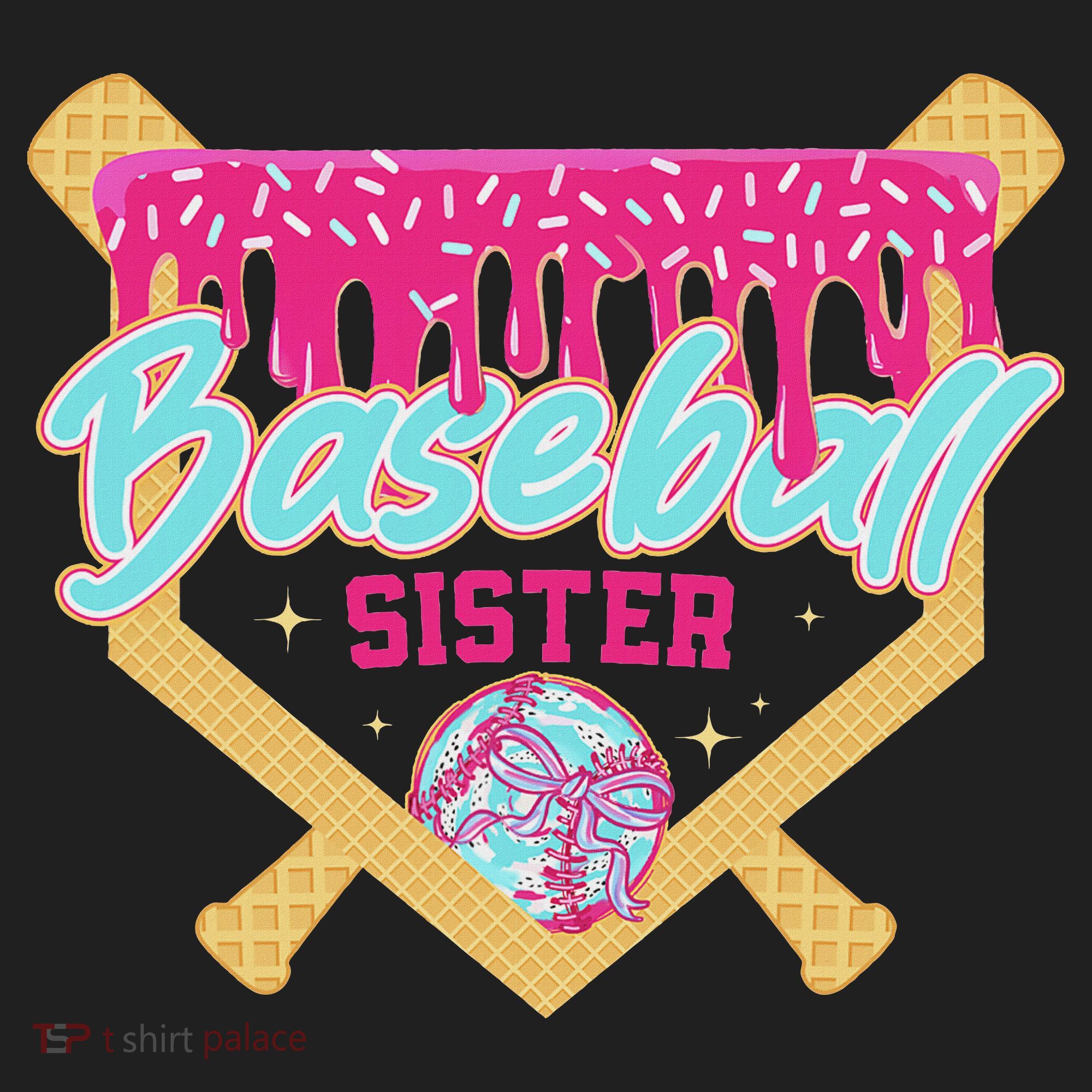 Baseball Sister Drip Ice Cream Baseball Game Day Beanie