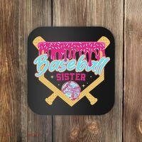 Baseball Sister Drip Ice Cream Baseball Game Day Coaster thumb 0