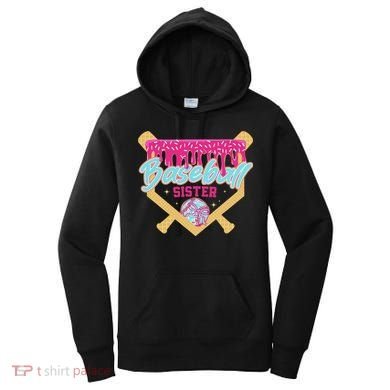 Baseball Sister Drip Ice Cream Baseball Game Day Women's Hoodie