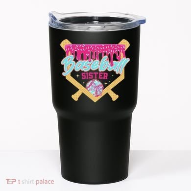 Baseball Sister Drip Ice Cream Baseball Game Day Tumbler