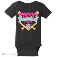 Baseball Sister Drip Ice Cream Baseball Game Day Baby Bodysuit thumb 0