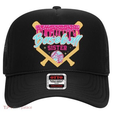 Baseball Sister Drip Ice Cream Baseball Game Day Hat