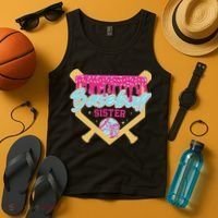 Baseball Sister Drip Ice Cream Baseball Game Day Tank Top thumb 4
