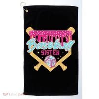 Baseball Sister Drip Ice Cream Baseball Game Day Golf Towel thumb 0