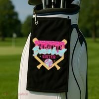 Baseball Sister Drip Ice Cream Baseball Game Day Golf Towel thumb 2