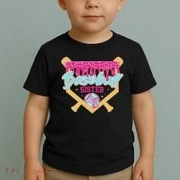 Baseball Sister Drip Ice Cream Baseball Game Day Toddler T-Shirt thumb 2