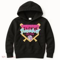 Baseball Sister Drip Ice Cream Baseball Game Day Kids Hoodie thumb 0