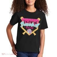 Baseball Sister Drip Ice Cream Baseball Game Day Kids T-Shirt thumb 2