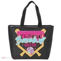 Baseball Sister Drip Ice Cream Baseball Game Day Tote Bag thumb 0