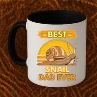  Best Snail Dad Ever Father's Day Slug Snails Coffee Mug thumb 2