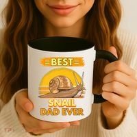  Best Snail Dad Ever Father's Day Slug Snails Coffee Mug thumb 3