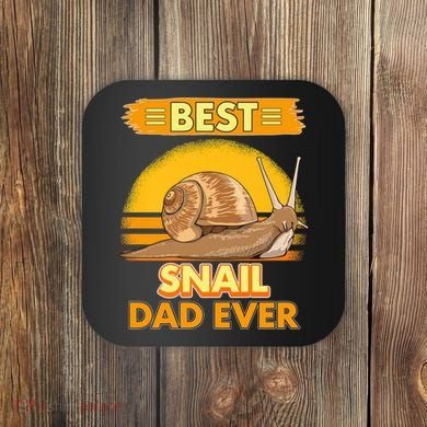  Best Snail Dad Ever Father's Day Slug Snails Coaster