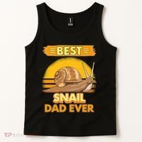  Best Snail Dad Ever Father's Day Slug Snails Tank Top thumb 2