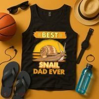  Best Snail Dad Ever Father's Day Slug Snails Tank Top thumb 4