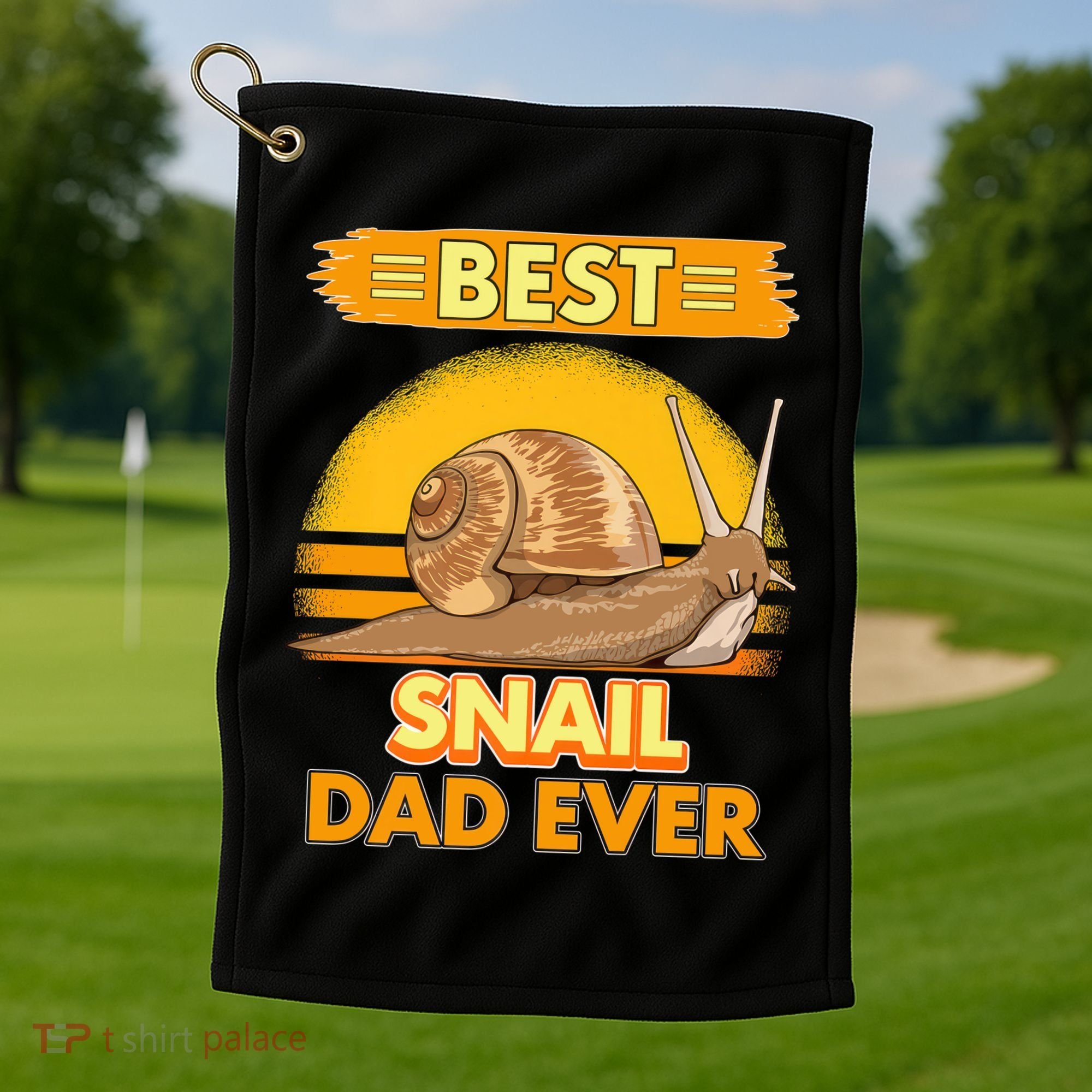  Best Snail Dad Ever Father's Day Slug Snails Golf Towel