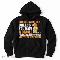 Beagle Scent Dog Hunting Pet Breeder Silence Is Golden Hoodie thumb 0