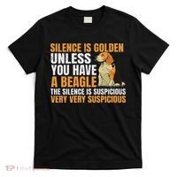 Beagle Scent Dog Hunting Pet Breeder Silence Is Golden T-Shirt thumb 0