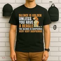 Beagle Scent Dog Hunting Pet Breeder Silence Is Golden T-Shirt thumb 6