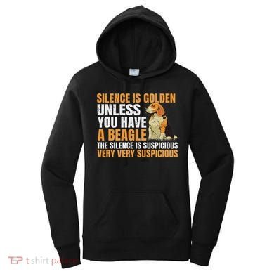 Beagle Scent Dog Hunting Pet Breeder Silence Is Golden Women's Hoodie