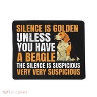 Beagle Scent Dog Hunting Pet Breeder Silence Is Golden Mousepad thumb 0