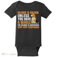 Beagle Scent Dog Hunting Pet Breeder Silence Is Golden Baby Bodysuit thumb 0