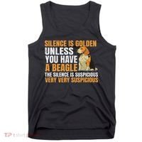 Beagle Scent Dog Hunting Pet Breeder Silence Is Golden Tank Top thumb 0