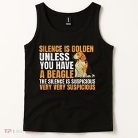 Beagle Scent Dog Hunting Pet Breeder Silence Is Golden Tank Top thumb 2