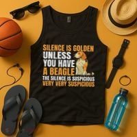 Beagle Scent Dog Hunting Pet Breeder Silence Is Golden Tank Top thumb 4