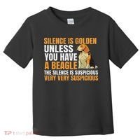 Beagle Scent Dog Hunting Pet Breeder Silence Is Golden Toddler T-Shirt thumb 0