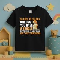 Beagle Scent Dog Hunting Pet Breeder Silence Is Golden Toddler T-Shirt thumb 3