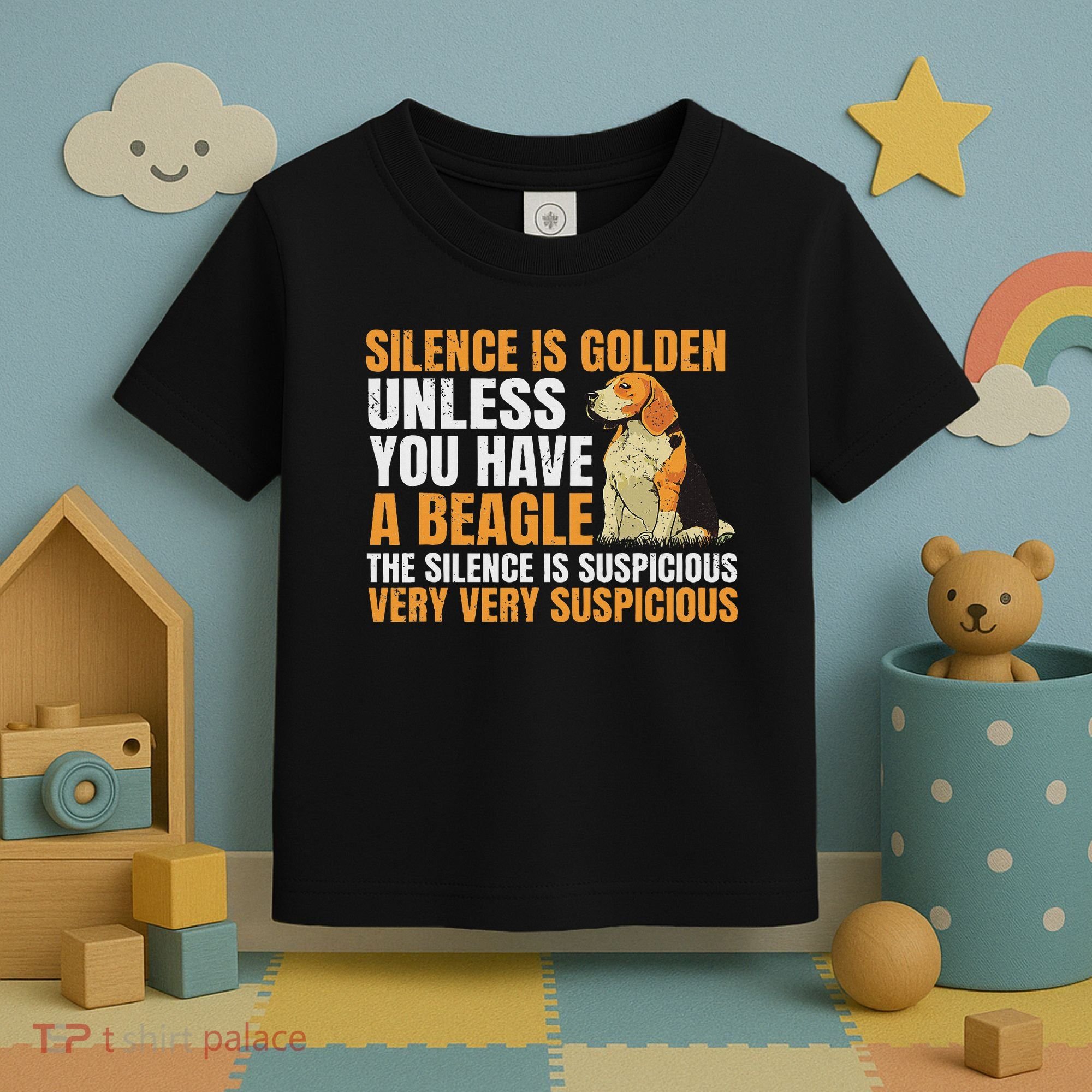 Beagle Scent Dog Hunting Pet Breeder Silence Is Golden Toddler T-Shirt
