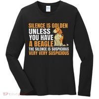 Beagle Scent Dog Hunting Pet Breeder Silence Is Golden Women's Long Sleeve Shirt thumb 0