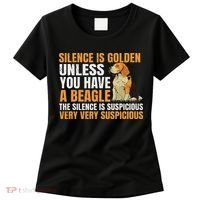Beagle Scent Dog Hunting Pet Breeder Silence Is Golden Women's T-Shirt thumb 0