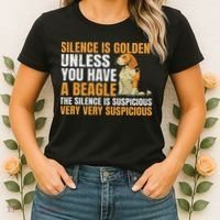 Beagle Scent Dog Hunting Pet Breeder Silence Is Golden Women's T-Shirt thumb 2