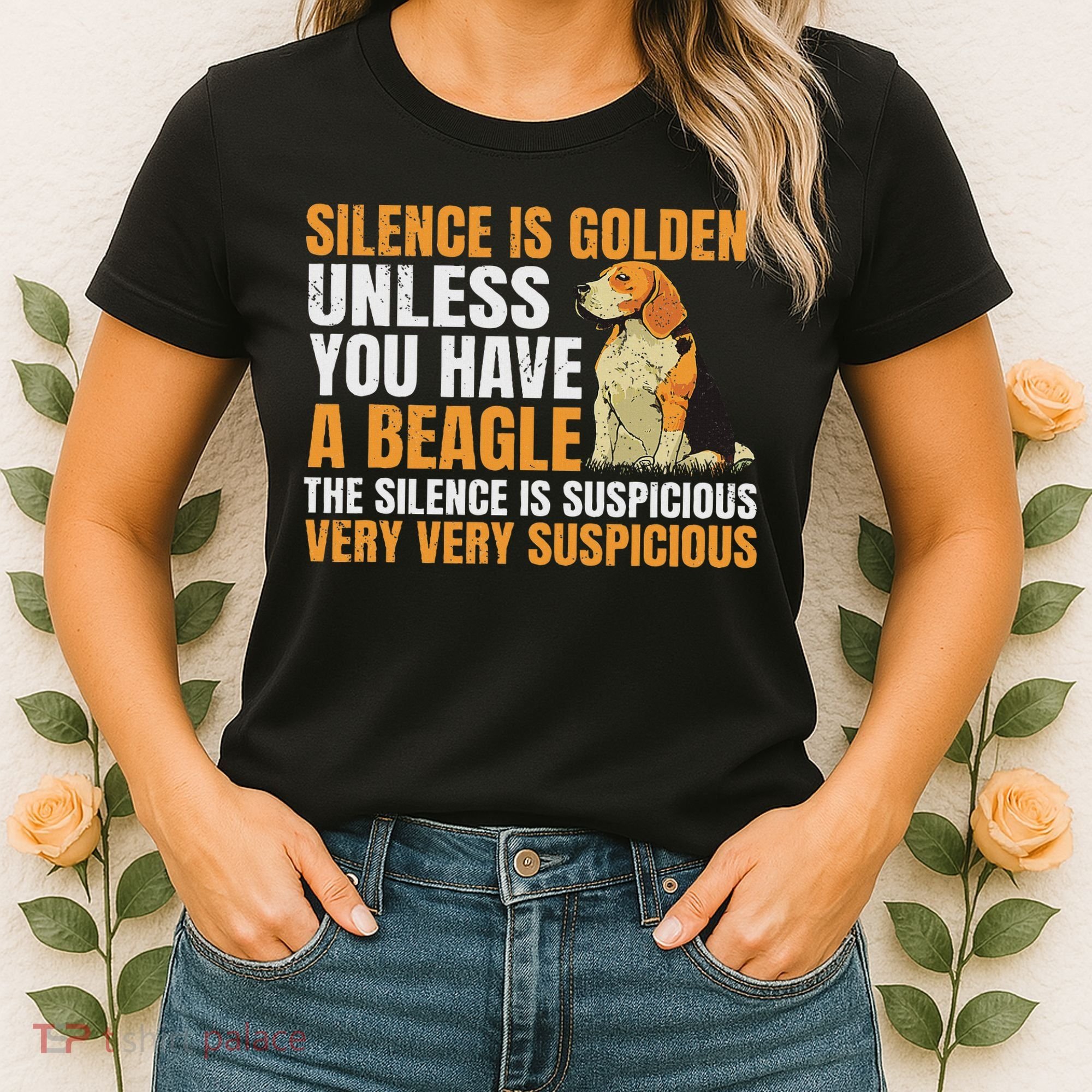 Beagle Scent Dog Hunting Pet Breeder Silence Is Golden Women's T-Shirt