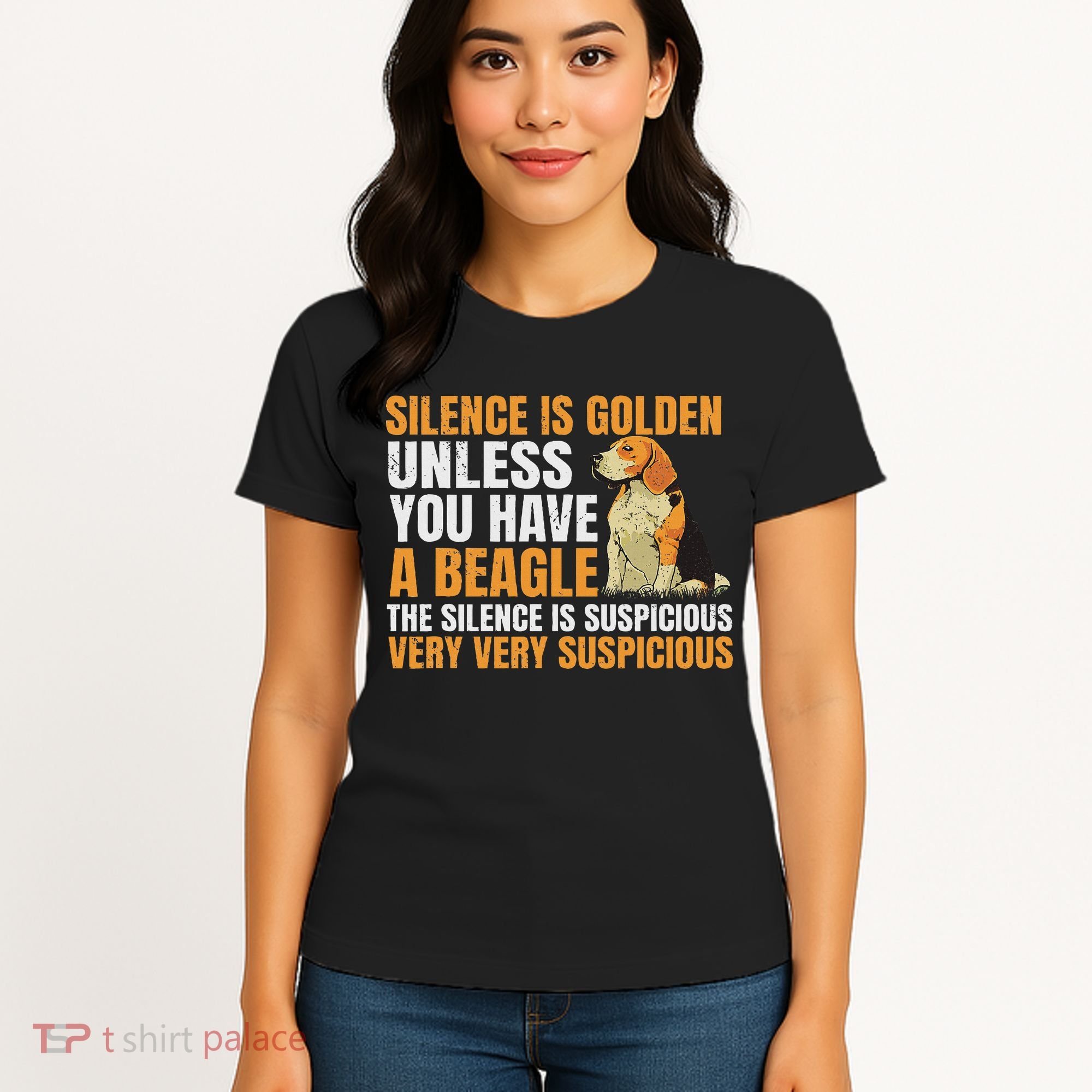 Beagle Scent Dog Hunting Pet Breeder Silence Is Golden Women's T-Shirt