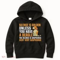 Beagle Scent Dog Hunting Pet Breeder Silence Is Golden Kids Hoodie thumb 0