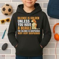 Beagle Scent Dog Hunting Pet Breeder Silence Is Golden Kids Hoodie thumb 2