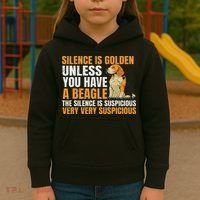 Beagle Scent Dog Hunting Pet Breeder Silence Is Golden Kids Hoodie thumb 3