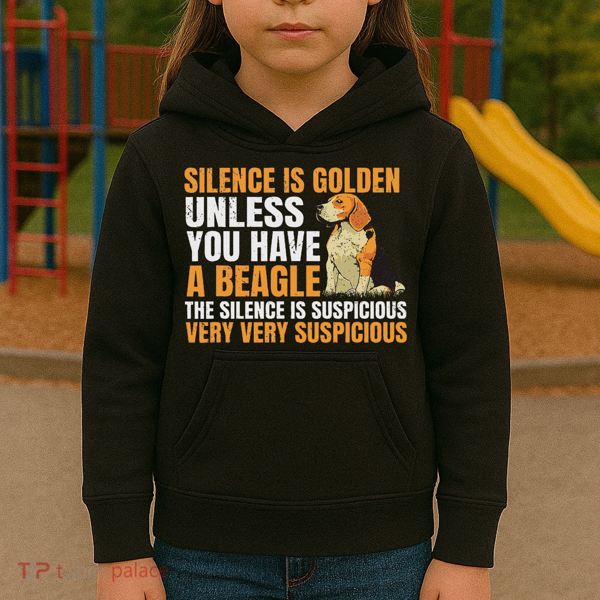 Beagle Scent Dog Hunting Pet Breeder Silence Is Golden Kids Hoodie